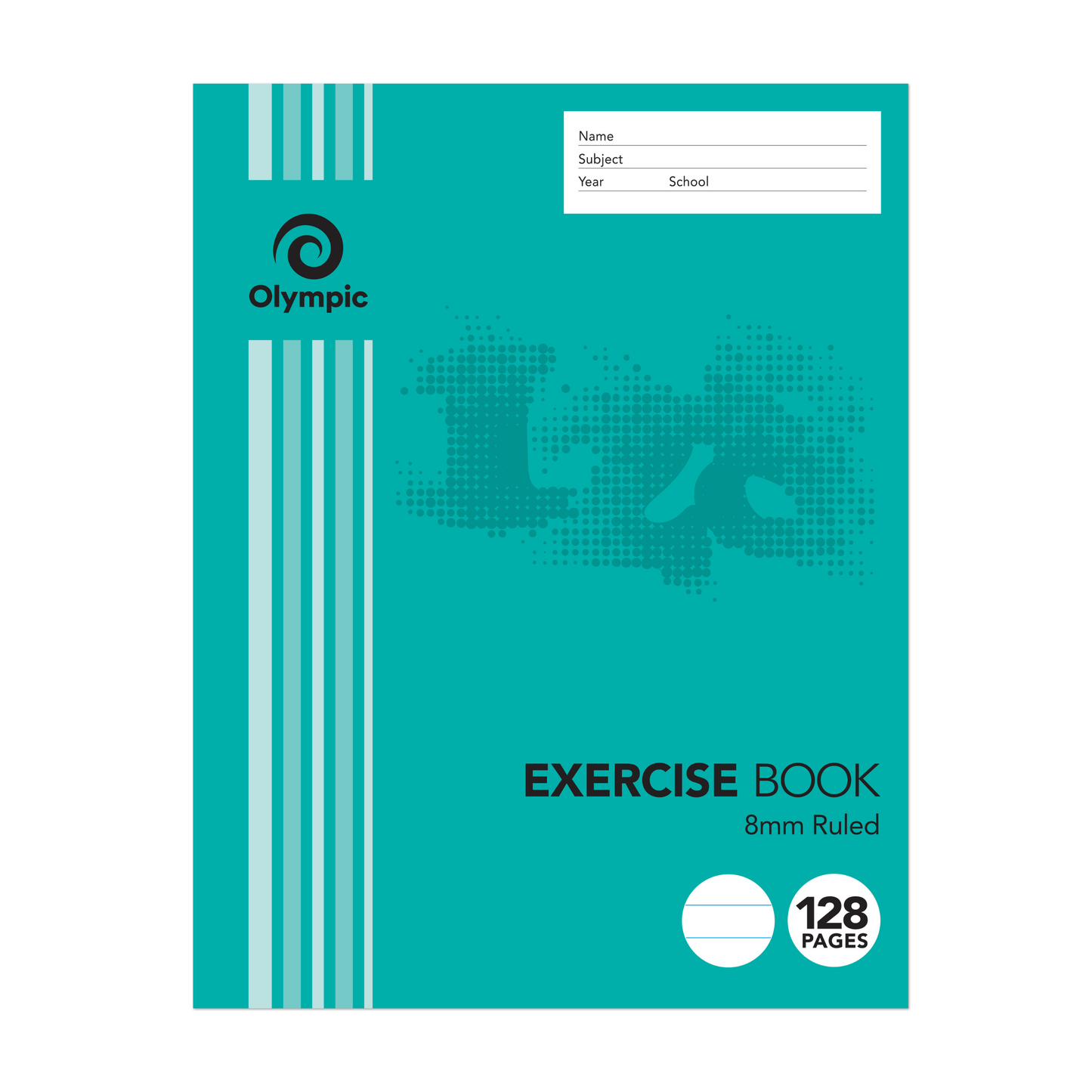 Exercise Book Olympic A4 8mm Ruled 128 Pages