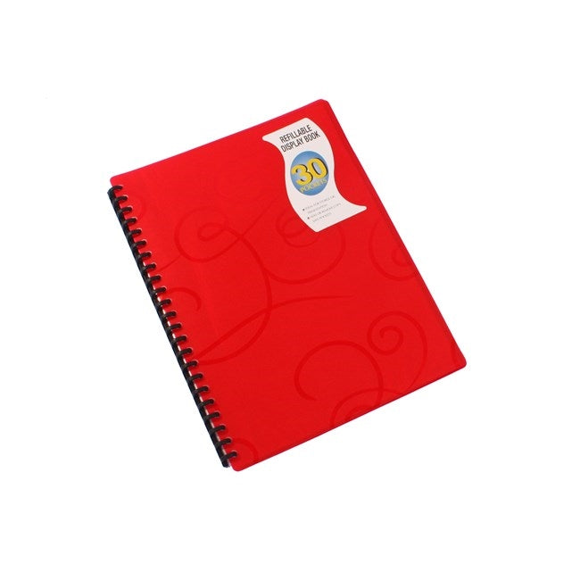 Display Book A4 Refillable 30 Page Red