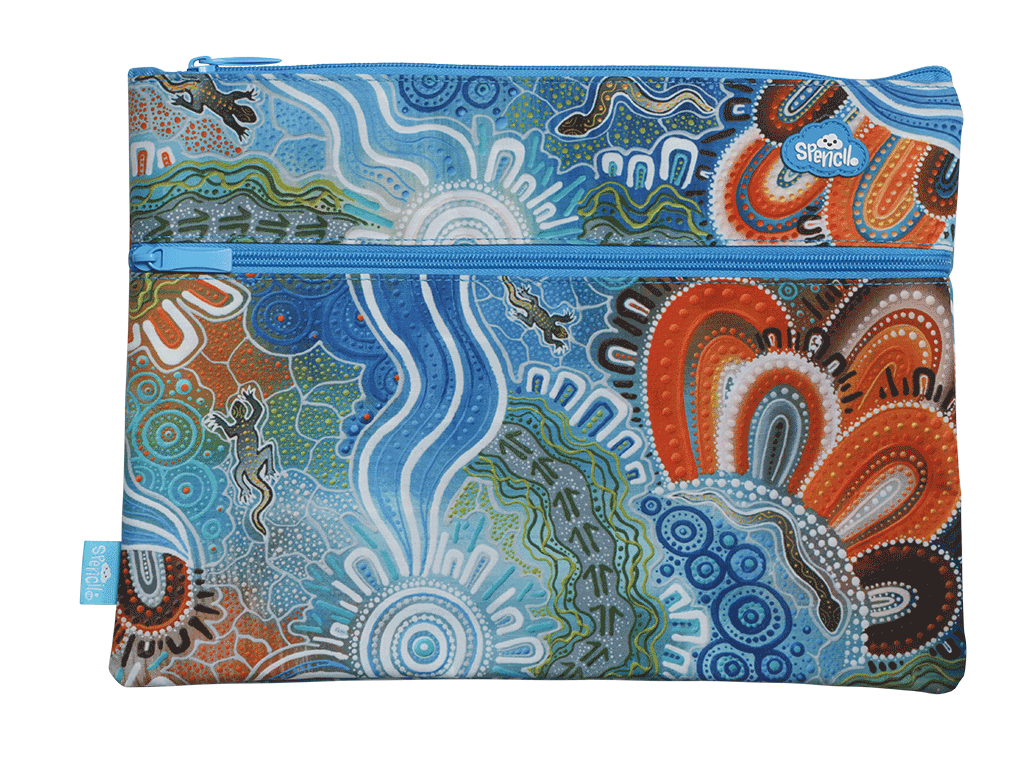 Spencil A4 Twin Zip Pencil Case Kalkatungu Muu