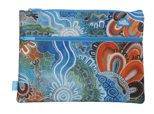 Spencil A4 Twin Zip Pencil Case Kalkatungu Muu