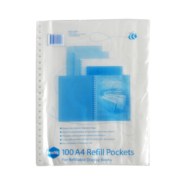 Display Book Refill A4 Marbig Pack of 100
