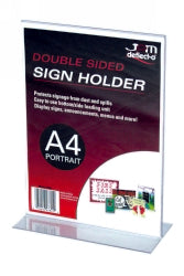 Sign Holder A4 Portrait Double Sided