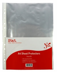 Sheet Protectors A4 35 Micron Clear 20 Pack