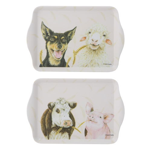 Farmyard Faces 2pk Scatter Tray