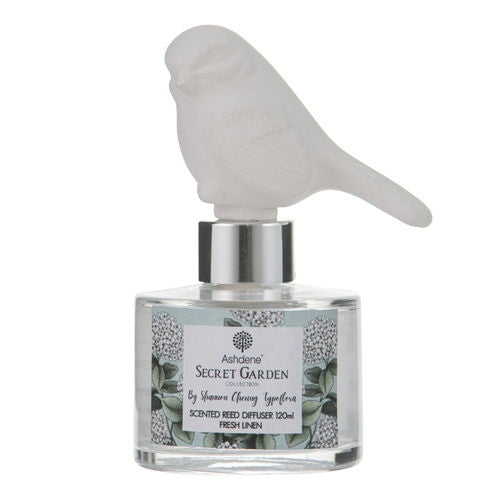 Secret Garden Fresh Linen Bird 120ml Diffuser