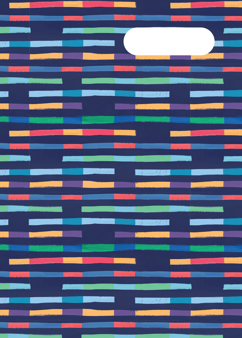 Spencil A4 Book Cover - Bright Stripes 2