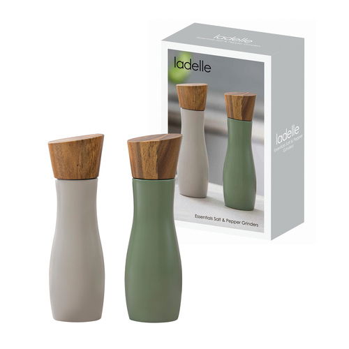 Essentials Salt & Pepper Grinders - Stone/Sage