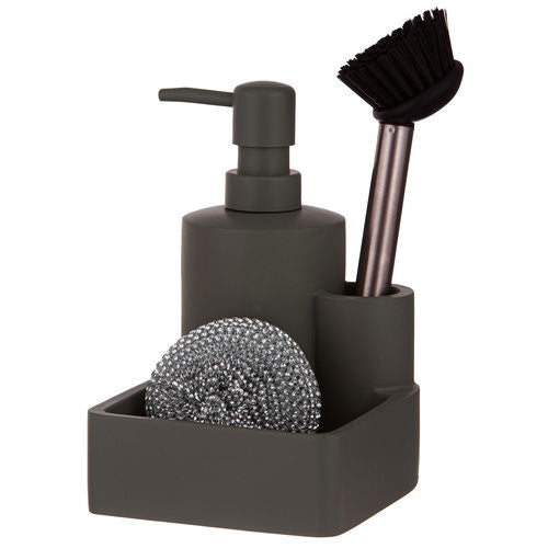 Essentials Kitchen Cleaning 3 Pc - Charcoal