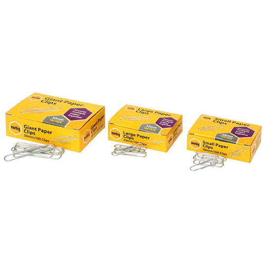 Paper Clips Marbig 50mm 100 Pack