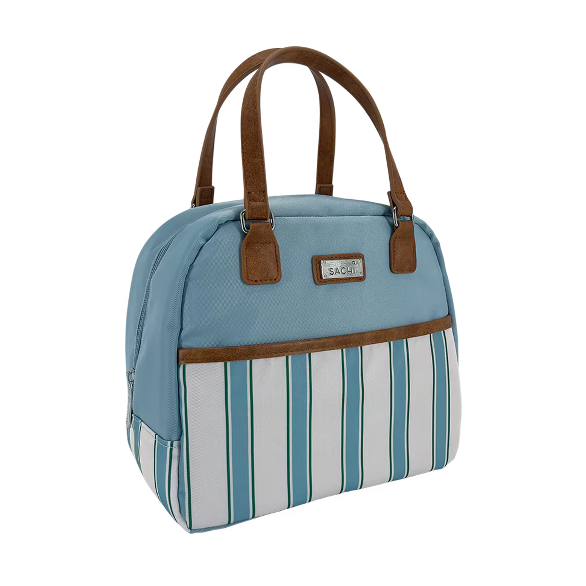 Sachi Insulated Lunch Bag - Hazy Blue Stripes