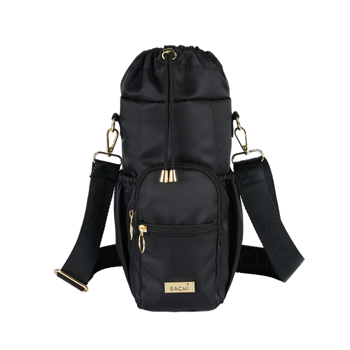 Sachi Crossbody Insulated Bottle Bag - Black