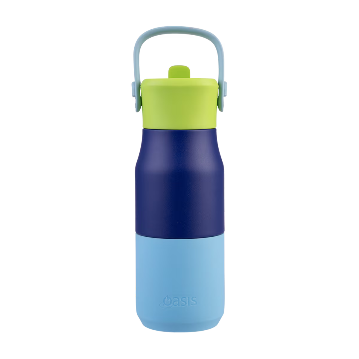 Oasis S/S D/Wall Ins Jnr Drink Bottle w/sipper 400ml - Peacock