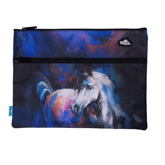 Spencil A4 Twin Zip Pencil Case Mystic