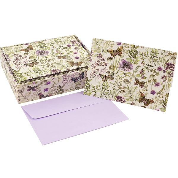 Amethyst Butterflies Note Cards