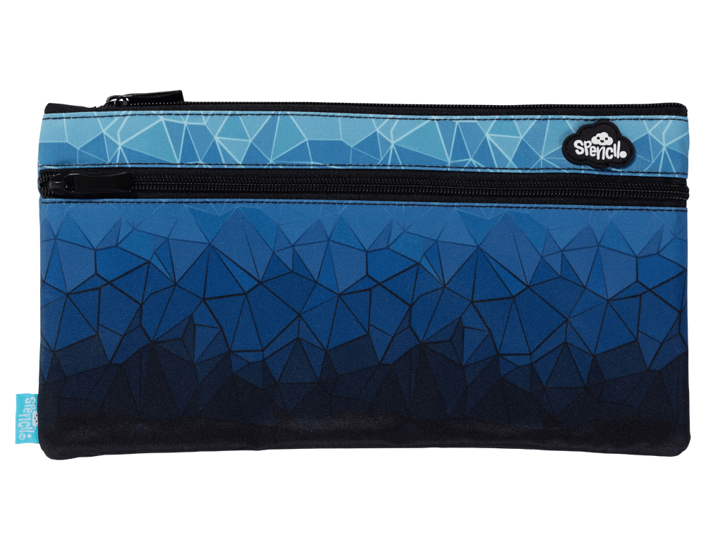 Spencil Twin Zip Pencil Case - Fractal