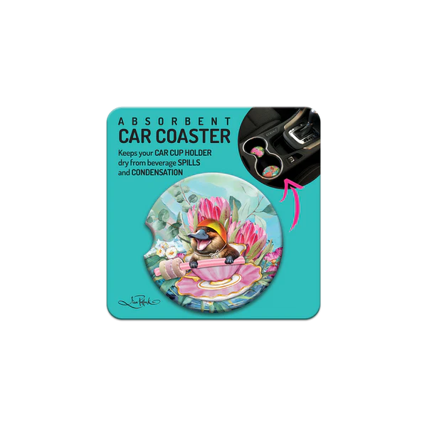 Ceramic Car Coaster - Lifesaver Platypus