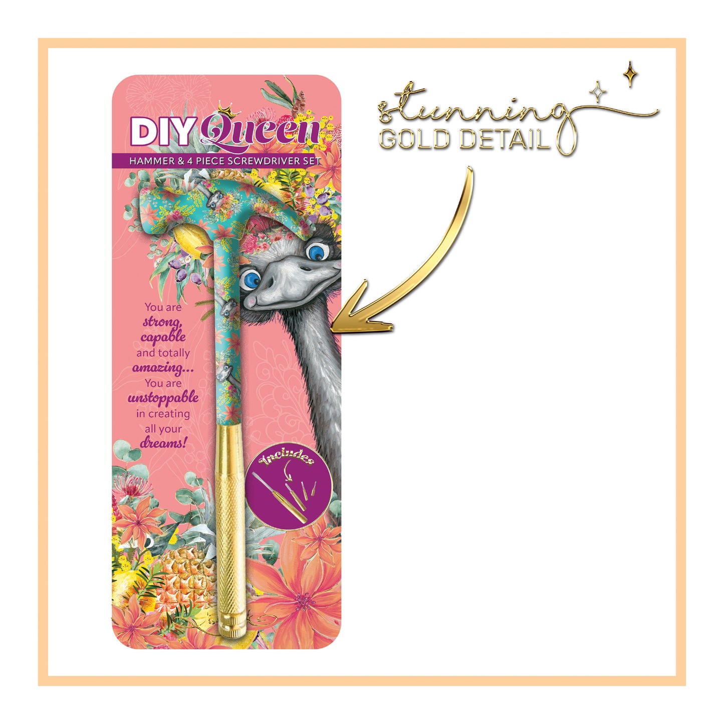 Hammer with Screw Driver Set - Happy Emu