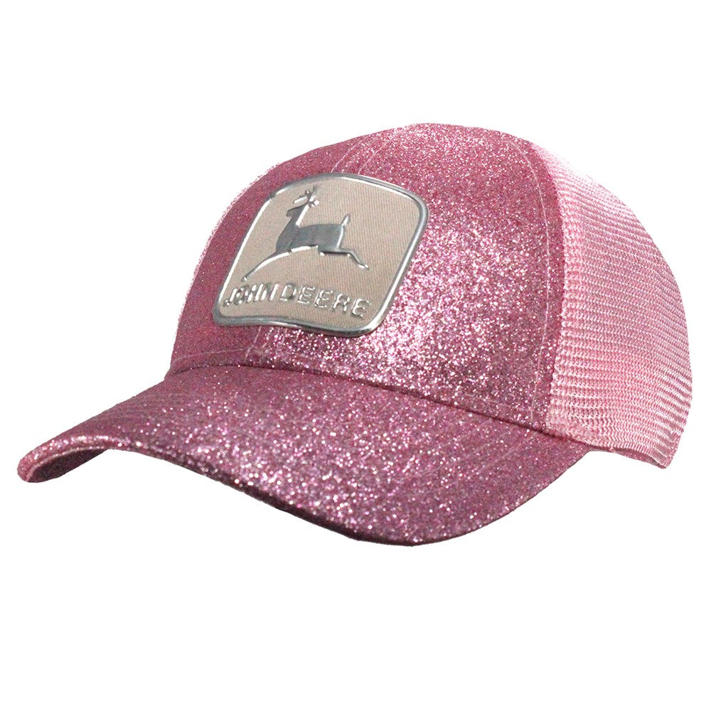 John Deere Cap Pink Glitter