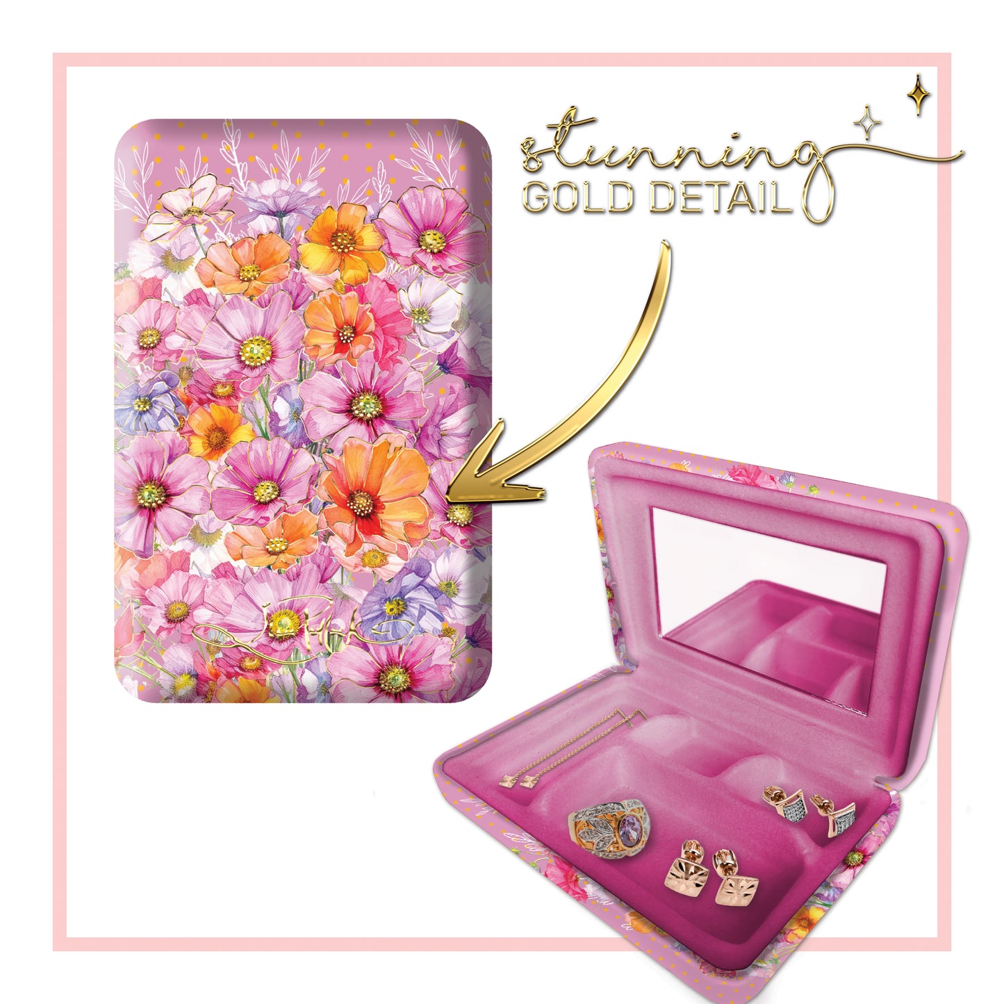 Jewellery Case Small - Wistful Wildflowers