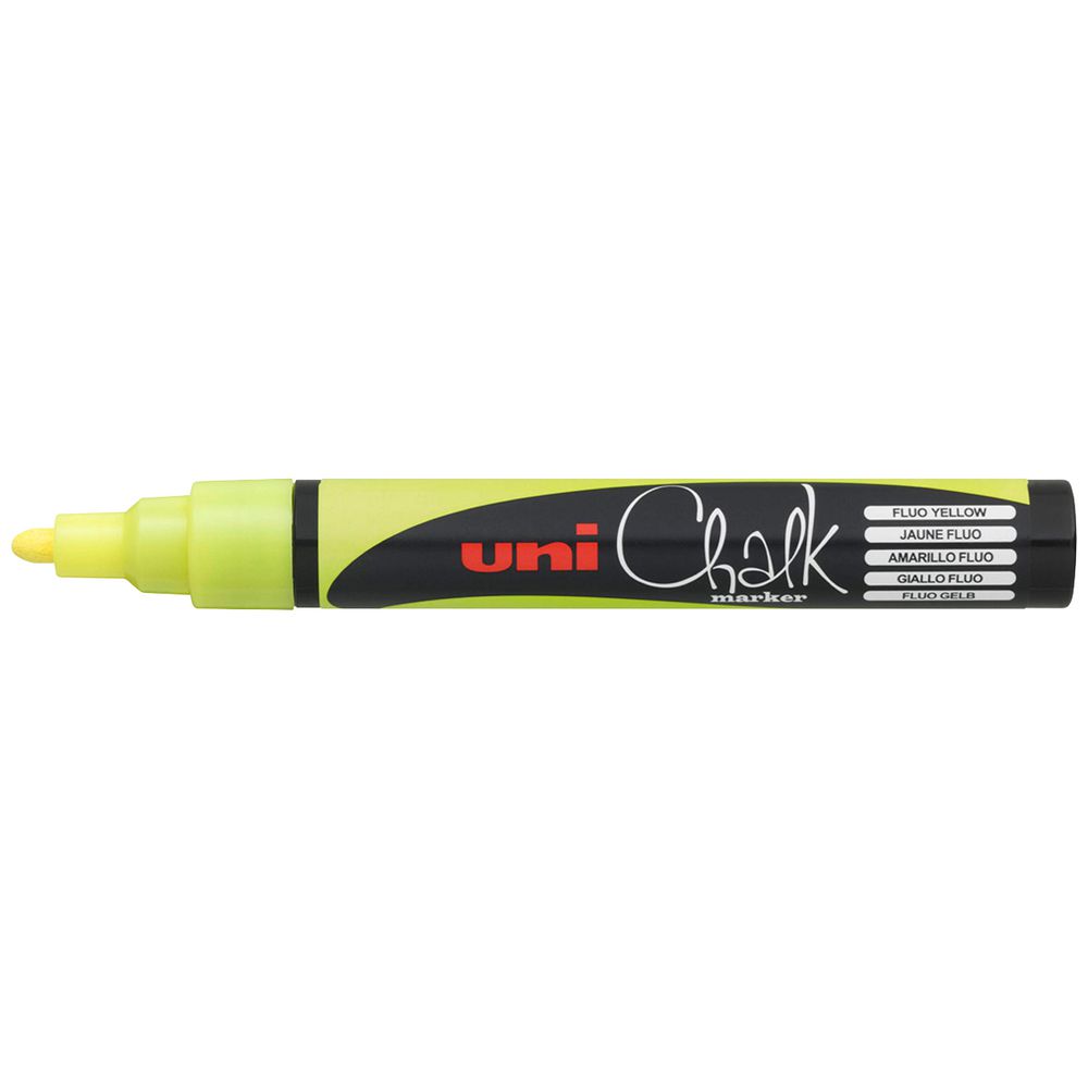 Marker Chalk Uni Bullet Tip 2.5mm - Fluoro Yellow