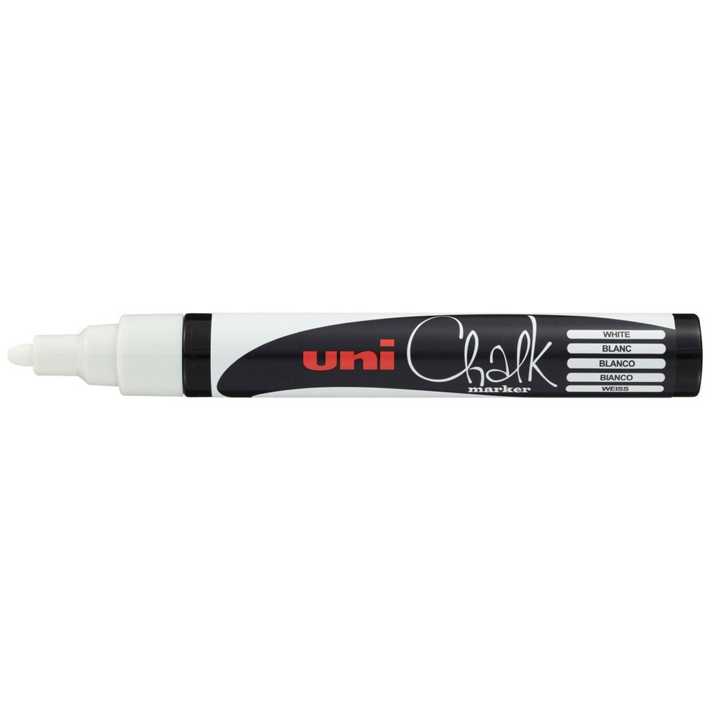 Marker Chalk Uni Bullet Tip 2.5mm - White