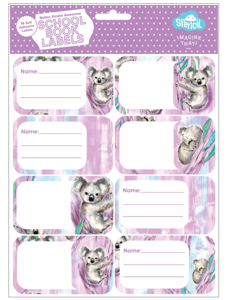 Spencil Book Labels - Koala Haven