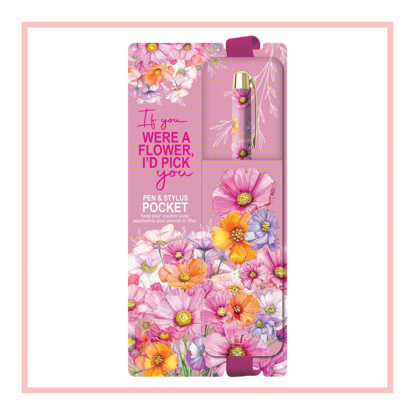 Pen/Stylus Pocket - Wistful Wildflowers