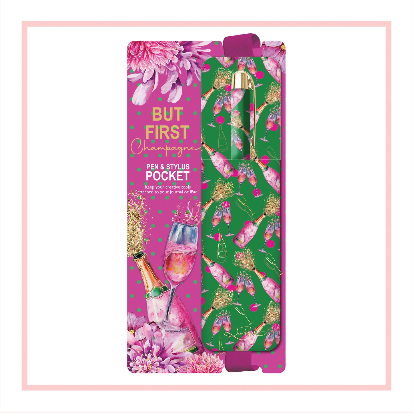 Pen/Stylus Pocket - Champagne Poppers