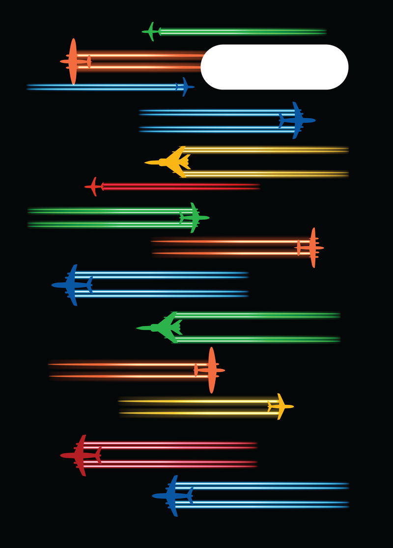 Spencil A4 Book Cover - Jet Planes 2