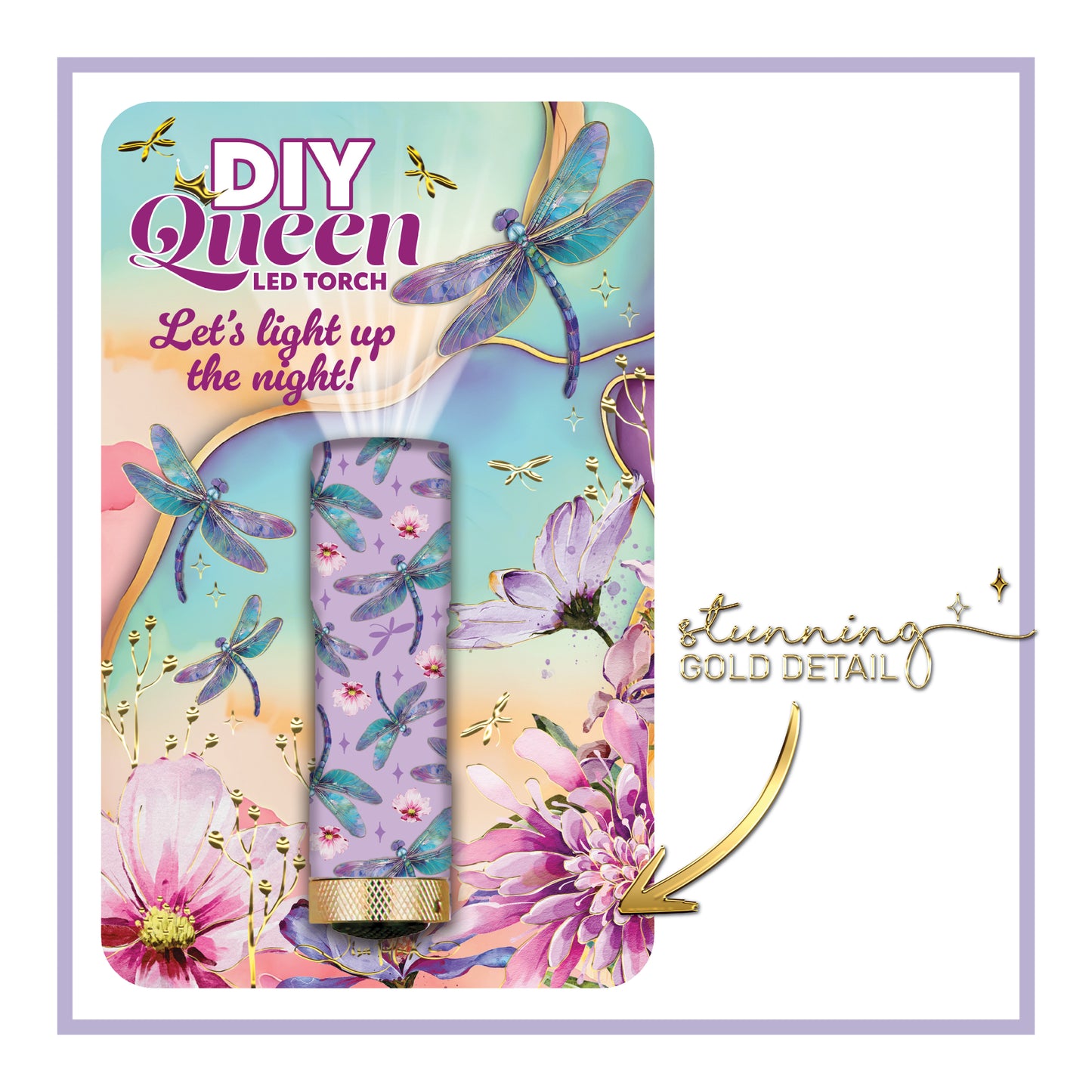 LED Torch - Batteries Not Included - Delightful Dragonflies