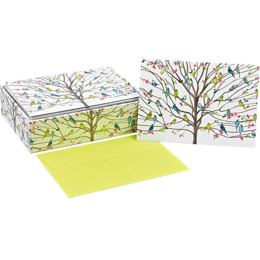 Tree of Budgies Note Cards