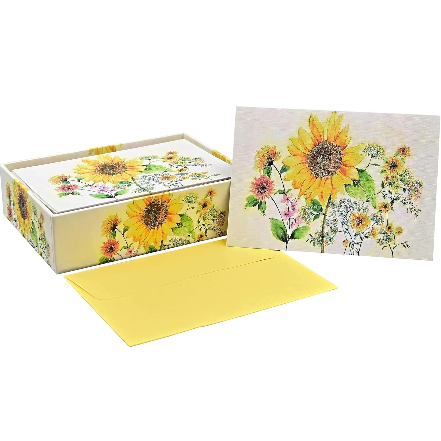 Watercolour Sunflower Note Cards