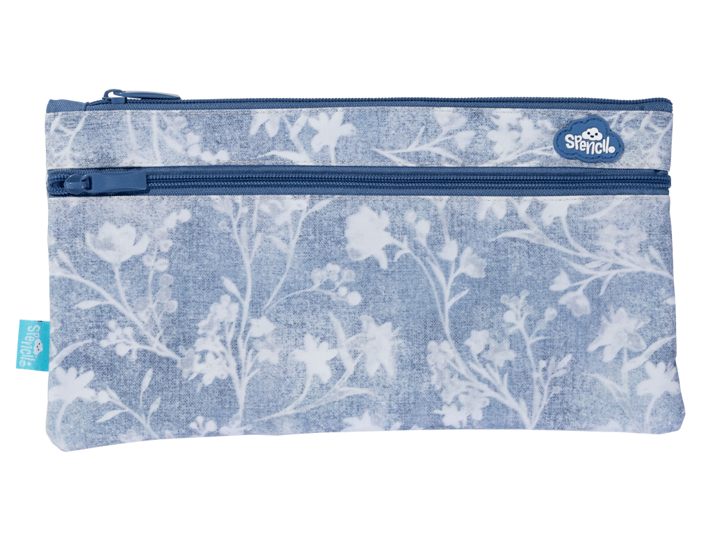 Spencil Twin Zip Pencil Case - Denim Daze