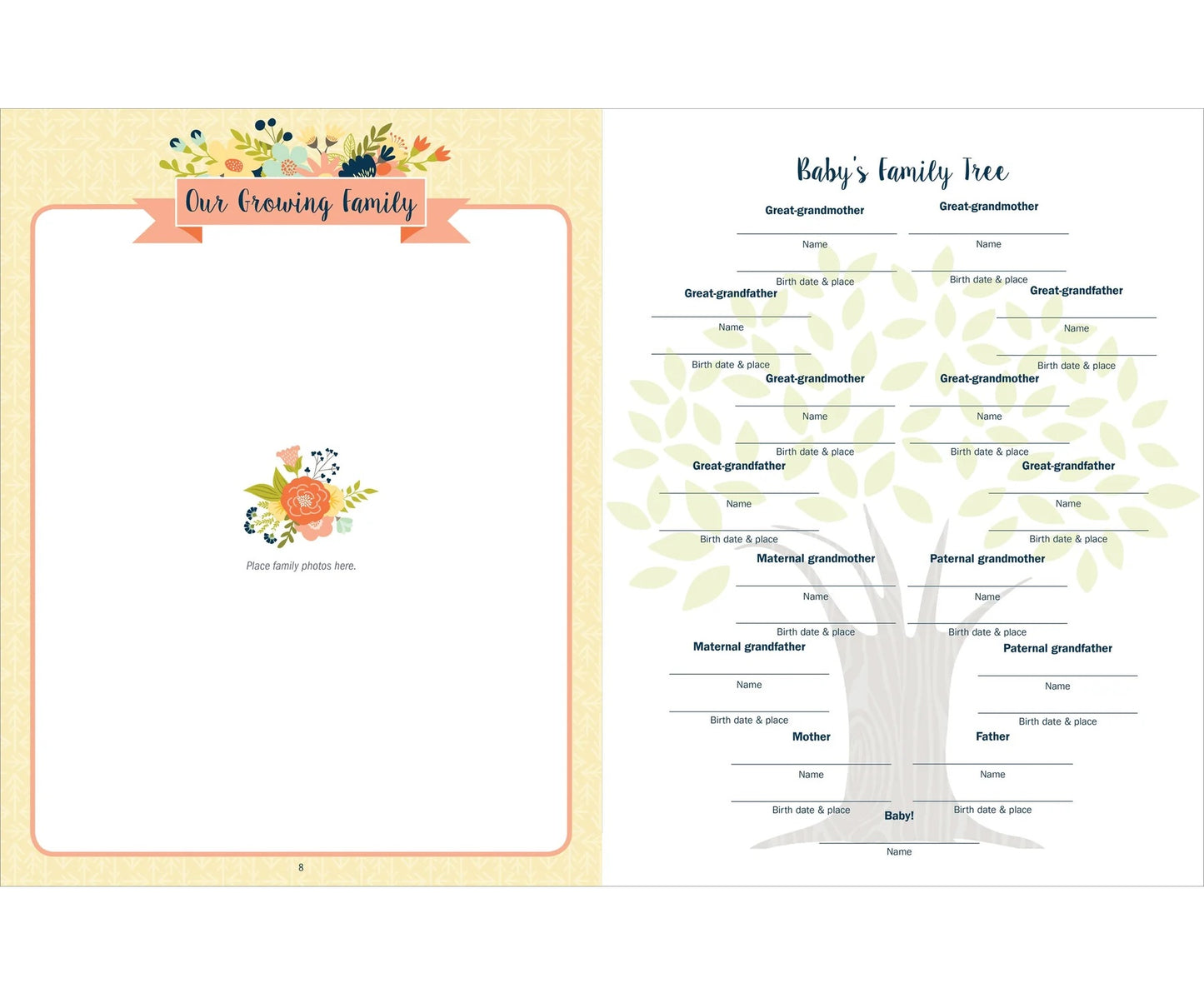 Baby's Book: The First Five Years (Floral)