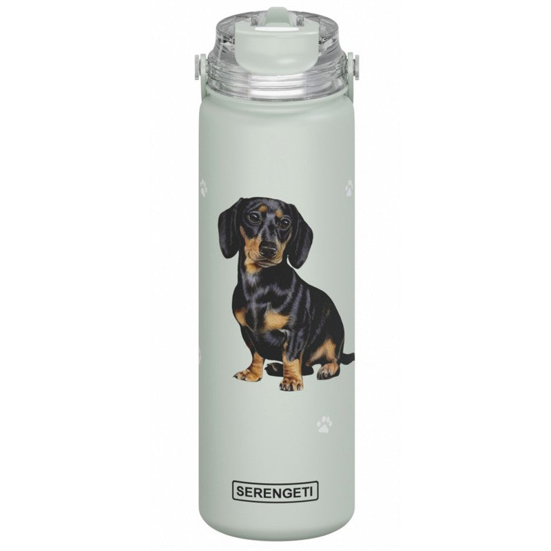 Serengeti Drink Bottle 700ml Dachshund Black