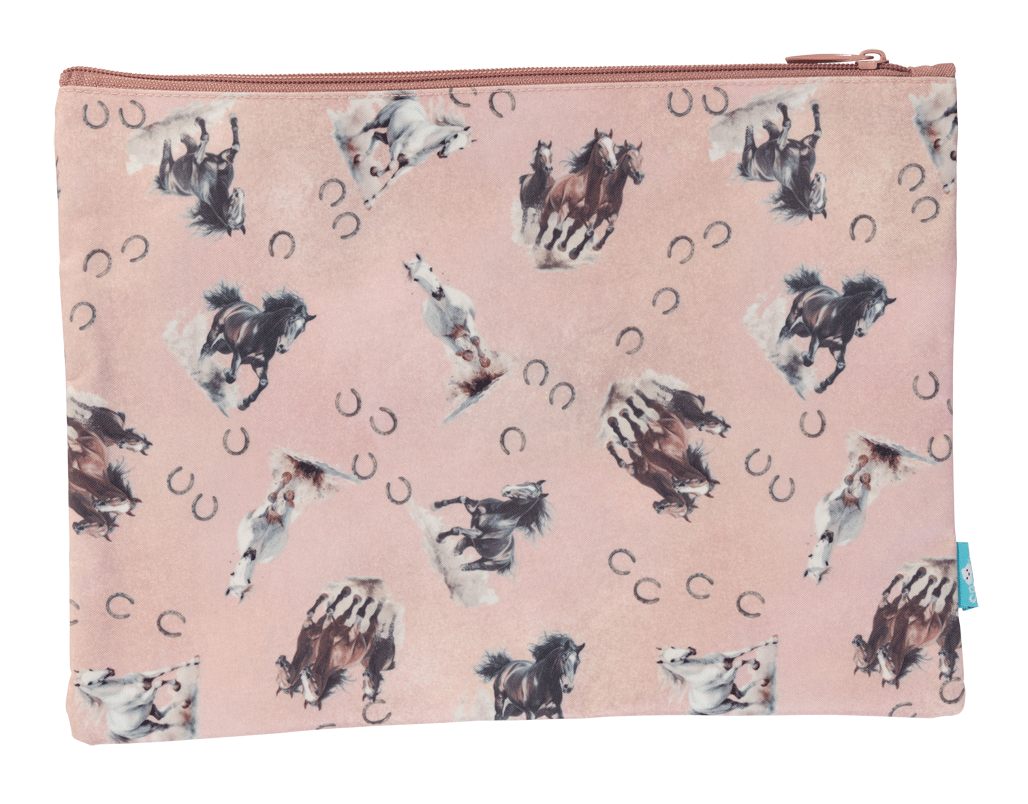 Spencil A4 Twin Zip Pencil Case - Wild Horses
