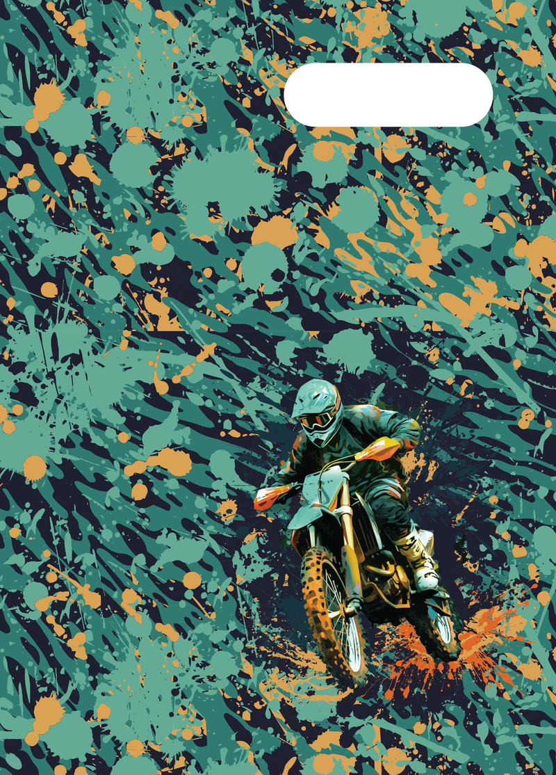 Spencil A4 Book Cover - Moto Camo Trax 2
