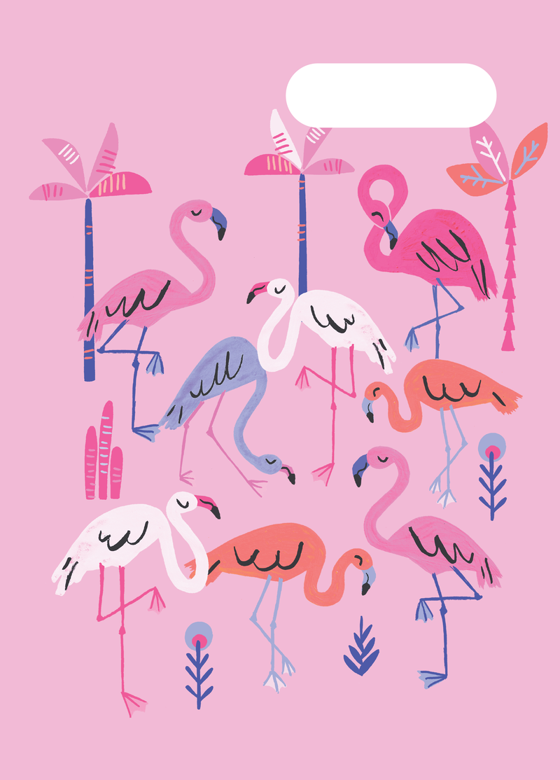 Spencil A4 Book Cover - Flamingo Splash 2