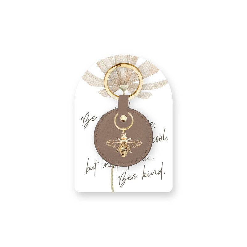 Beeutiful Bee's Leather Keyring - Tan