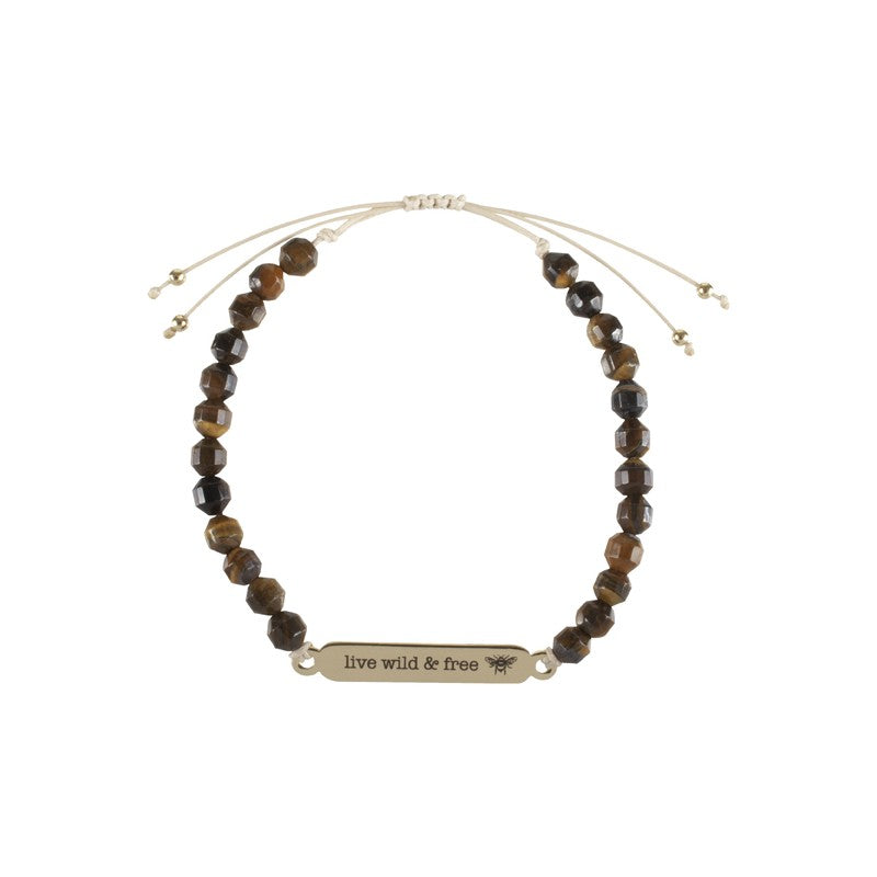 Beeutiful Bee's Beaded Bracelet - Tiger Eye