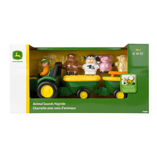 John Deere Animal Sounds Hayride Toy in Box Front