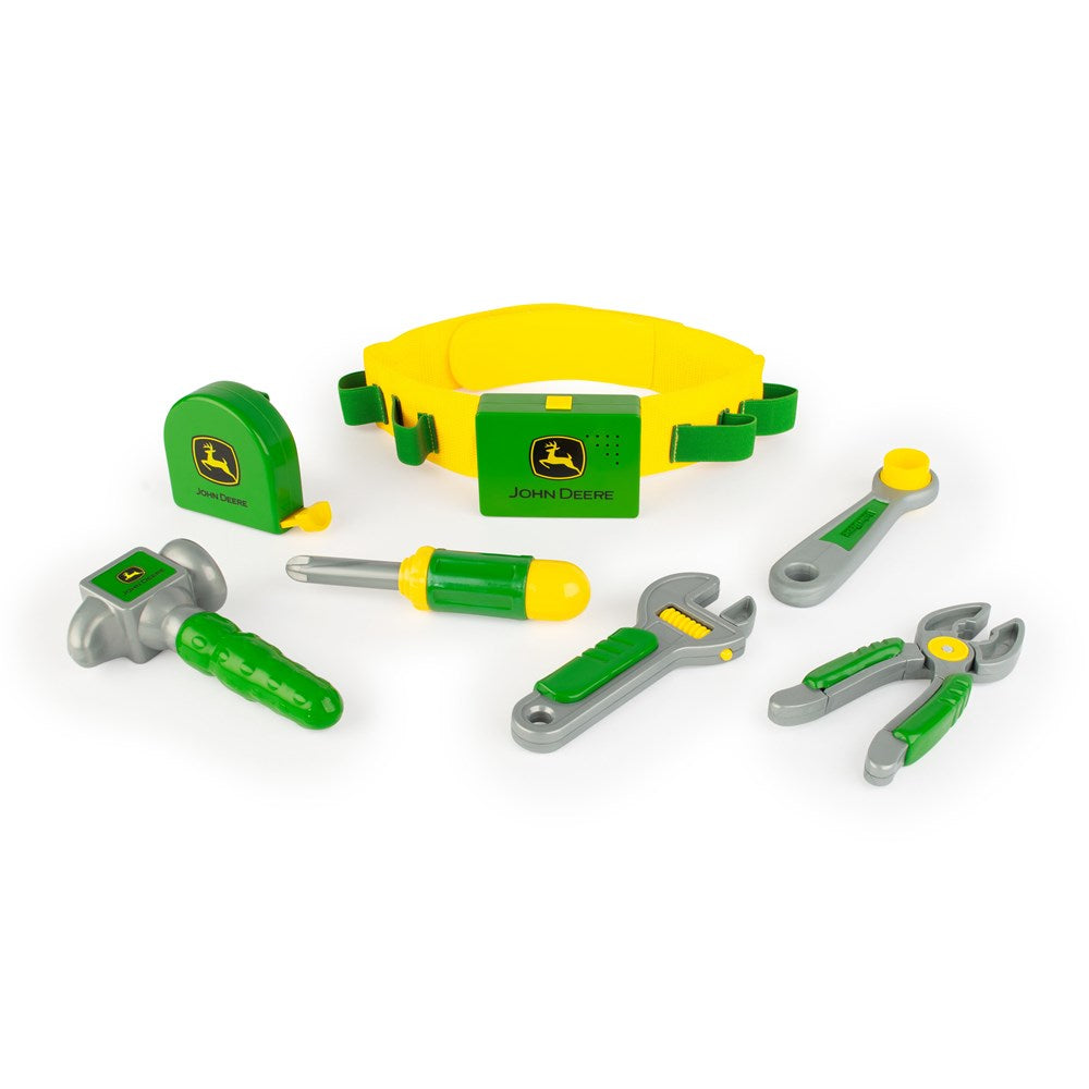 John Deere Talking Toolbelt Toys displayed