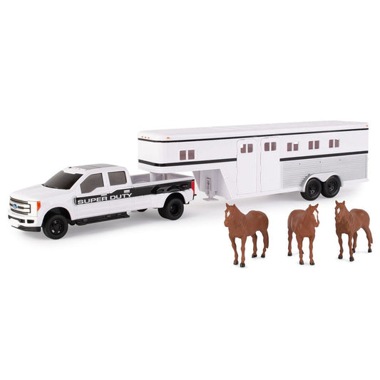 Ford F-350 Pickup with Horse Trailer and Horses Toy