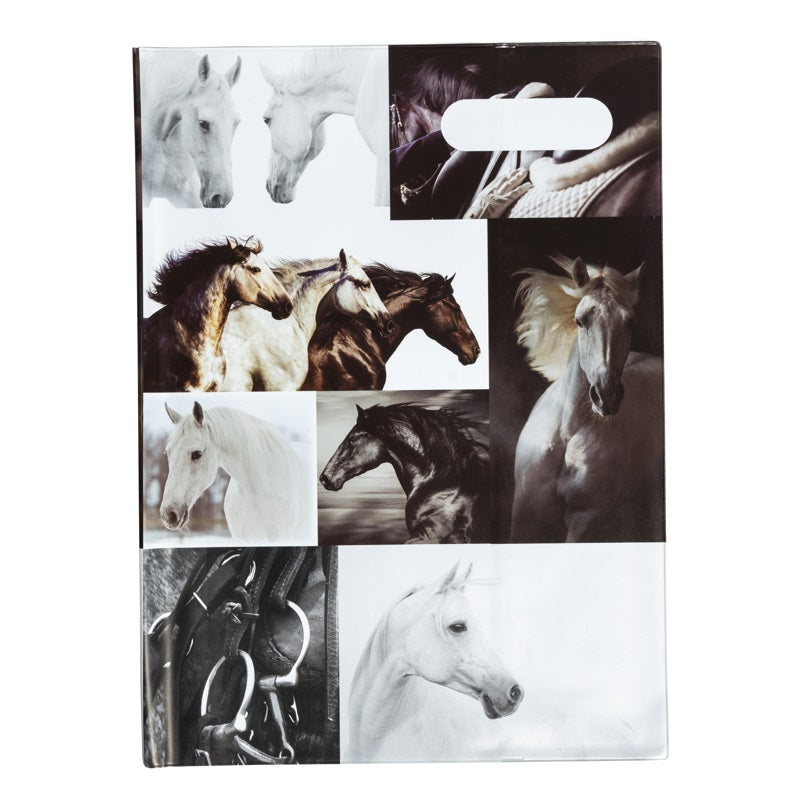 A4 Book Cover - B&W Horses IV