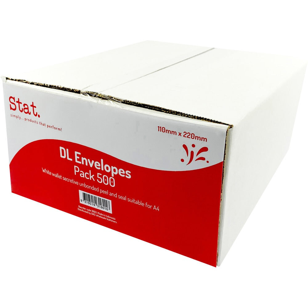 Envelope DL 110mmx220mm Secretive Peel & Seal 500 Pack