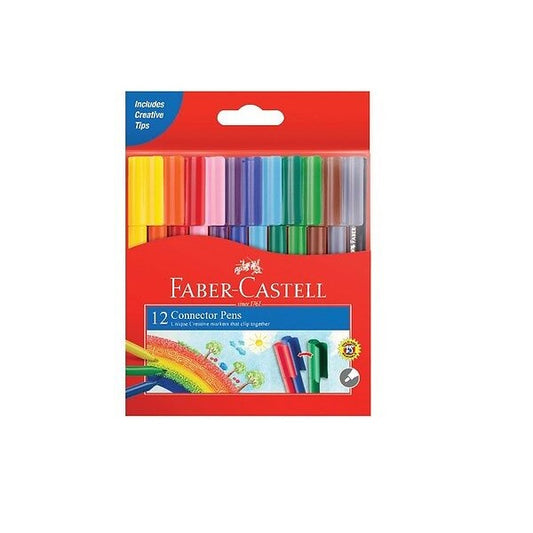 Felt Pens Faber Connector Assorted 12 Pack