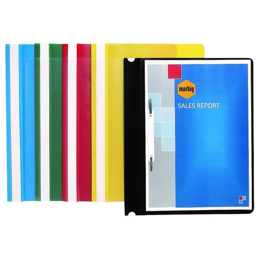 Flat File Marbig A4 Clear Front Asst Colours