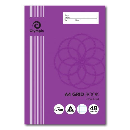 Grid Book A4 7mm 48 Pages