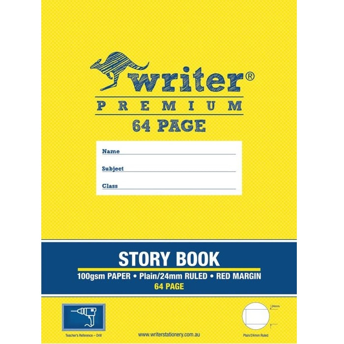 Story Book Top 1/2 Plain and Bottom 1/2 24mm Solid Ruled 64pg