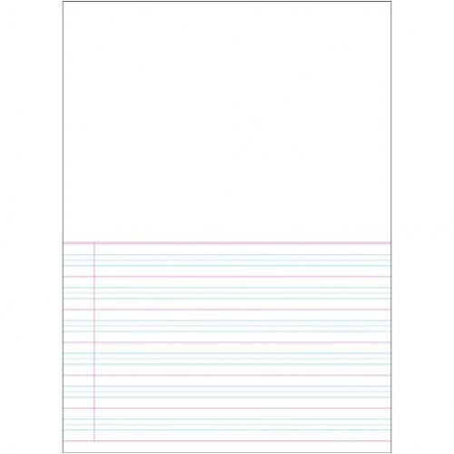 Story Book Protext Top 1/2 Plain, Bottom 1/2 Year 1 Ruled + Margin 64pg